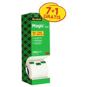 3M SCOTCH MAGIC TAPE NASTRO ADESIVO 19MMX33M TRASPARENTE CONF 8Pz.